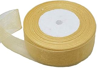 GCS Blue Organza Ribbon 12mm Scrapbooking, Gift wrapping, home deco. 46 meters / 50 Yards Rolls London