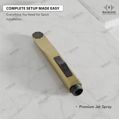 Image of B Backline Water Saving Jet Spray for Toilet | Health Faucet for Toilets | ABS Hand Gun for Bathroom Bidet Spray | Jet Spray Gun Only (Brushed Gold - Gun Only)