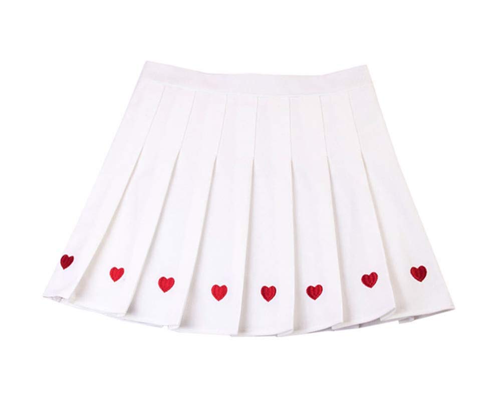 Mcaishen Falda De Verano Cintura Alta Falda De Una Línea Falda Plisada Coreana del Coreano del Viento De La Universidad Coreana Falda Plisada Linda Dulce Linda De La Manera.