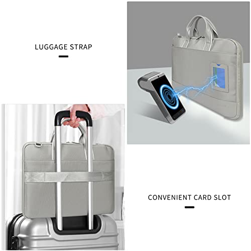 Simpolor 15.6’’ Laptop Case Sleeve, Electronic Organizer Waterproof With Outside Card Holder, 3-Layer Shockproof And Water Resistant 14/15 Inch Laptop Bag For Macbook Ipad Hp Dell Asus Acer, Grey #TOP5