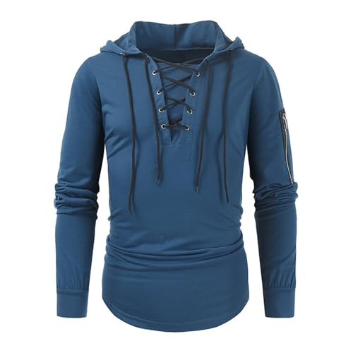 Pull à manches longues homme avec cordon de serrage mode casual sweat sport - 3