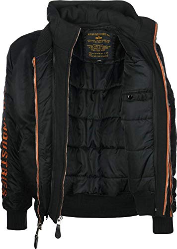 Alpha Industries MA-1 D-Tec SE Bomberjacke für Herren Black/Orange – Ansicht 6