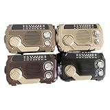 lisutupode Solar-Kurbelradio, 18 x 10 x 6,5 cm, tragbare Wetterradios mit Kurbel, kabellos, Überlebensradio, mit 3-Wege-Ladebatterien, mit Taschenlampe für den Innen- und Außenbereich