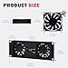 GeeekPi 10inch 2U Rack Mount Fan Unit with 2 Fans for DeskPi RackMate T1/T0/T2/T0 Plus/T1 Plus/TL1/10 inch Mini Server Rack