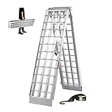 🎅Rampas de carga de aluminio ligeras y estables: Rampa de carga portátil y ligera de aluminio para vehículos todo terreno para un uso fácil sin asistencia. El marco de aluminio duradero admite hasta 680 kg / par (340 kg / pc)
