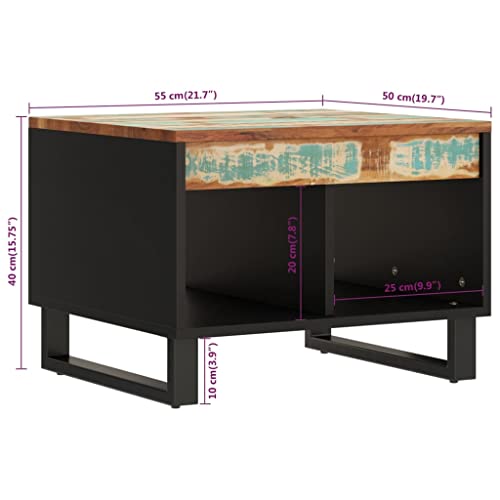 Table basse bois de récupération avec rangement pour optimiser les petits salons - 3