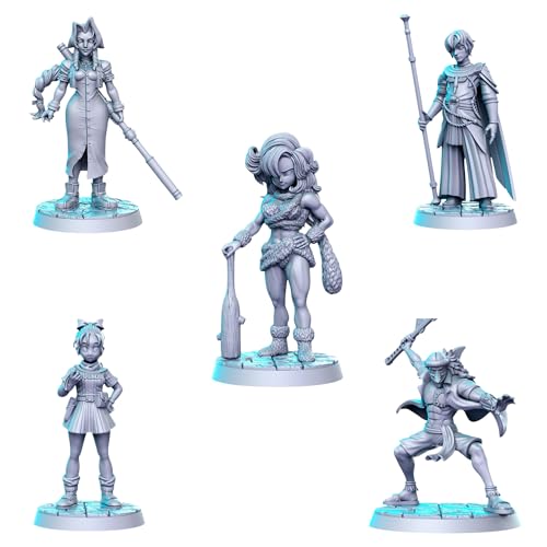 Set de 15 Miniaturas Fantasy en Resina 32mm para RPG miniatura 4
