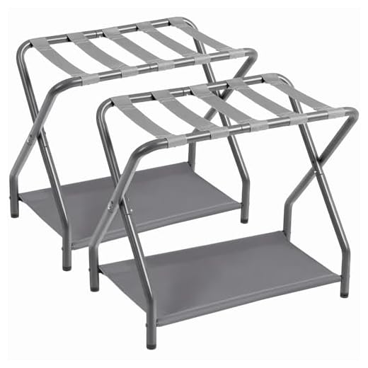 Best luggage racks for guest rooms Foldable Set of 2 Luggage Racks