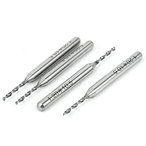 Aexit 1.2mm x Fuses 10.5mm 38mm Length Carbide Jewelry Engrave CNC PCB Drill Bits PCB Fuses 4 Pcs