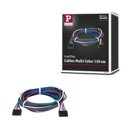 Paulmann 78421 LumiTiles Zubehör Kabel IP44 105cm max. 12 W RGBW Farbsteuerung Schwarz Spritzwasserschutz Kunststoff Verbindungskabel