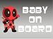 Deadpool Baby on Board / Marvel Comics / Vinyl Vehicle Kids Window Sticker Graphic Decal