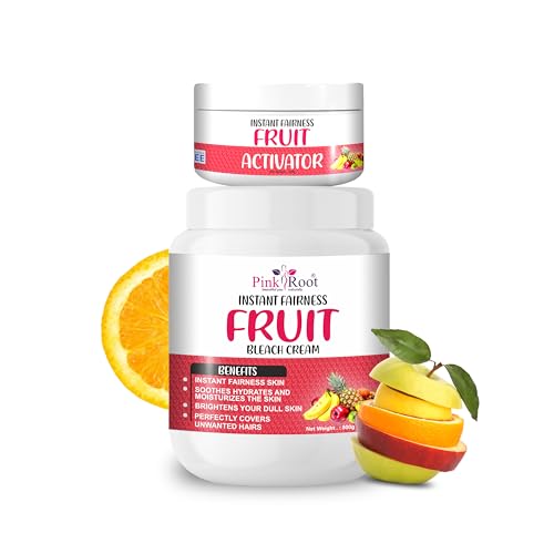 Image of Pink Root Fruit Bleach Cream with Activator 1Kg, for Instant Fairness of Skin, Reduces Dark Spots & Gives the face Soft, Radiant & Luminous Effect|| Bleach Cream For All Skin Types