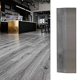 27 Sq.Ft.Vinyl Click-Lock Rigid Flooring–Softer & Quieter Underfoot, Non-Slip & Waterproof, Scratch-Resistant,Low-Formaldehyde Comfort Core Planks (Light Grey)