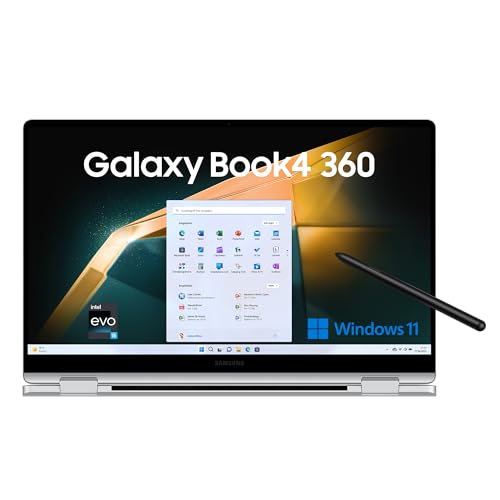 Samsung Galaxy Book4 360 inklusive S Pen, 15,6 Zoll-Notebook mit Touchscreen, Windows-Laptop, Intel Core 5, 16 GB RAM, 256 GB, Silver