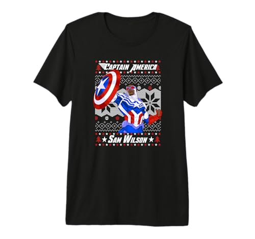 T-shirt Marvel Captain America Sam Wilson idée cadeau Ugly Sweater homme