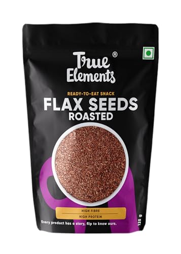 Image of True Elements Roasted Flax Seeds 125g | Superfood for Healthy Snacking | Rich in Omega-3 | Fiber & Antioxidants