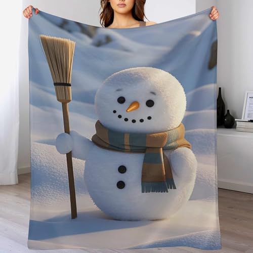 Couverture en flanelle douce de qualité supérieure motif neige