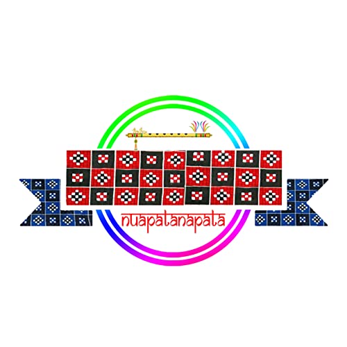 Image of NUAPATANAPATA Odisha Sambalpuri Handloom Women's Cotton Saree - Sambalpuri Handmade Pure Cotton Khandua Natural Cotton Ikat - Red Green, 5.5 Meters