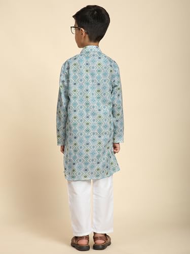 Image of Pro-Ethic Style Developer Boy's Cotton Embellished Kurta Pajama for Baby Kids Ethnic Wear (S-166)