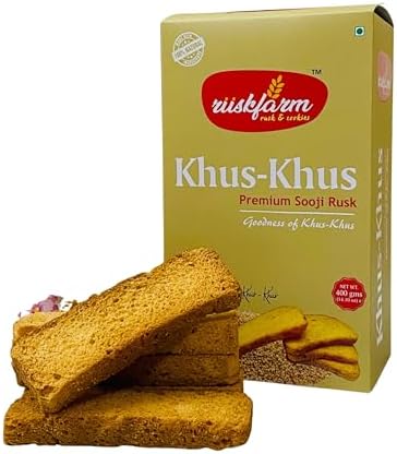 Sooji Rusk Rusk RUSKFARM 100% Natural Sooji Khus Khus RUSK made with Natural Active ...