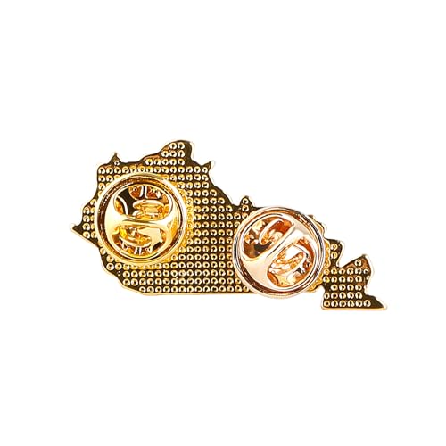 Image of State Shaped Map Lapel Metal Pin Enamel Brooch Keepsake Beautifully Designed for Backpack Hat