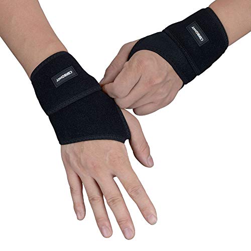 Carpal Tunnel Wrist Brace ,Cerbonny 2Pack Wrist Support Brace Adjustable Wrist Strap Reversible