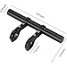 Lista Bicycle Light Bracket Bicycle Light Holder Handlebar Extender 25.4/31.8MM Cycling Bike Frame Double Extension Mount Holder (Black, 9)
