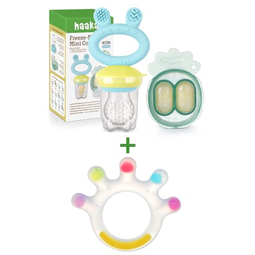 Image of Haakaa Baby Fruit Food Feeder & Large-Palm Baby Teether Combo