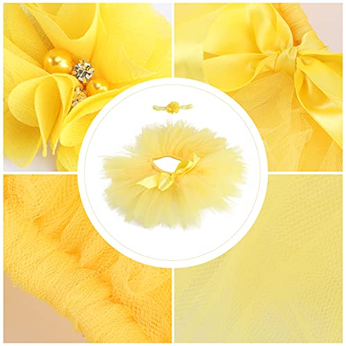 Abaodam Claret Baby Fotografia Fantasia Saia de Malha Infantil Tutu Roupa Recém-Nascido Laço - Vesti