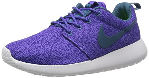 Nike Wmns Nike Rosherun Print, Chaussures de Running Compétition femme - - purple haze hyper grape volt 551, 22 EU