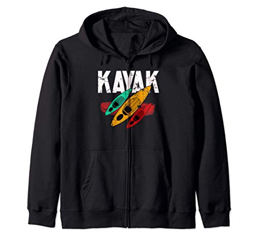 Kayak Graphic for Kayaking Fans and Water Paddling Lovers Sudadera con Capucha