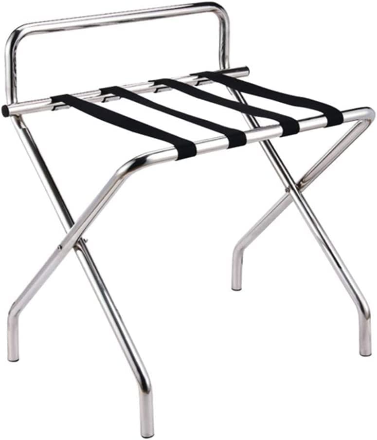Porte-bagages pliable en métal avec tige de suspension noire
