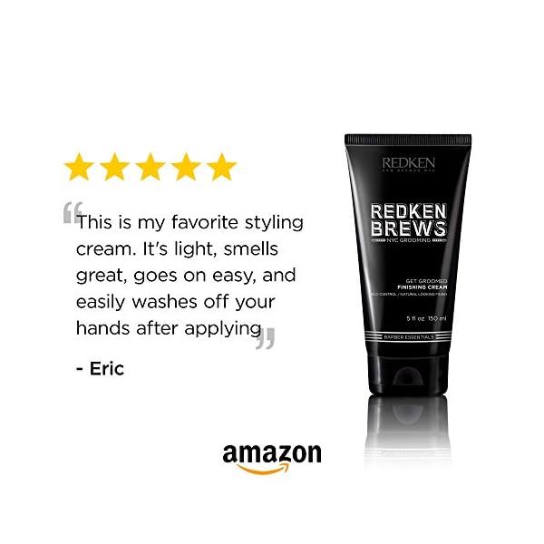Redken Brews Finishing Cream For Men, Light Hold Natural Looking Finish 5.1 fl. oz