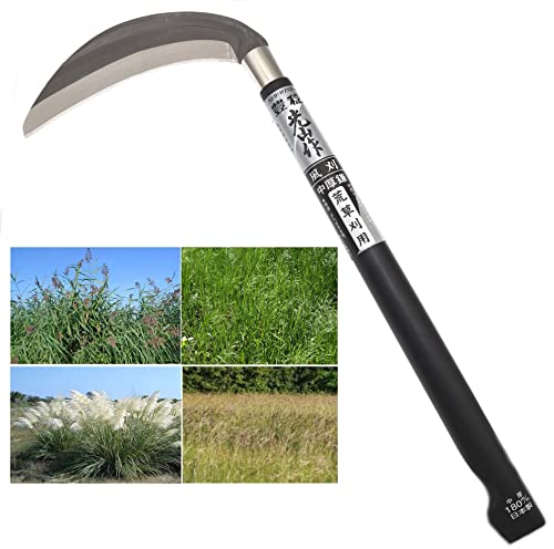 Faux Faucille Manuel Lame Epaisse Japonaise Acier Chromax Fauchage Taille Tonte Herbe Dure Désherbage Outil Jardin Jardinage Fabriqué au Japon