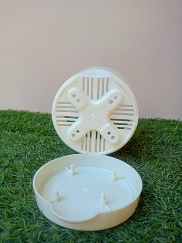 Image of Maxx Plast 5 Inch Self Watering Pots | Set of 5 Decorative Plastic Planters for Indoor & Outdoor Plants | Durable, Lightweight & Colorful Flower Pots - Just ₹299 (Ivory)