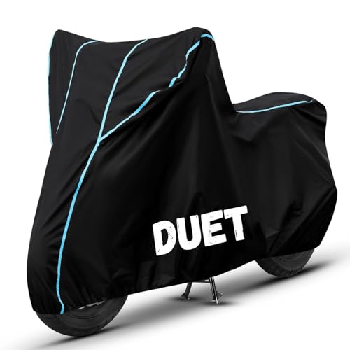 Image of Bike Cover for Duet 100% Waterproof, Dustproof & Scratch Resistant| Fully Bottom Elastic UV Resistant Heavy Duty Body Cover | All Weather Outdoor Use