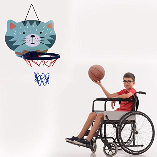 Mini cesta de basquete BESPORTBLE para parede de porta com bomba de basquete e bola para meninos e m