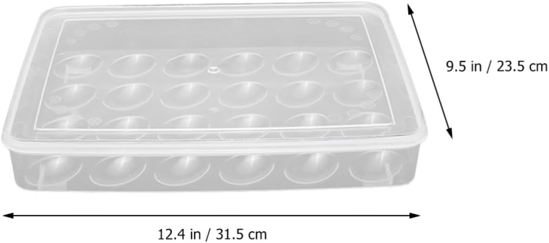 2pcs Refrigerator Egg Tray 24 Slot PP Stackable Protective Organizer