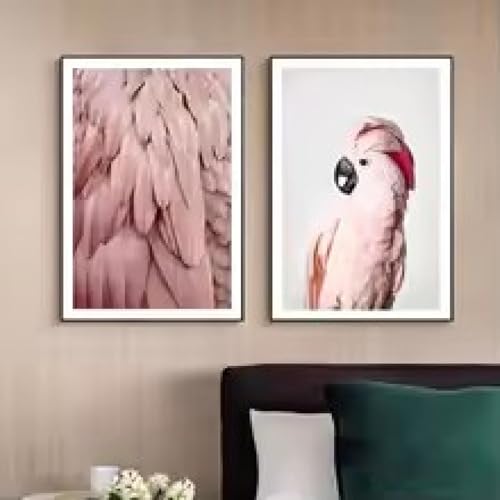 Affiche perroquet plume rose pour sublimer votre intérieur - 3