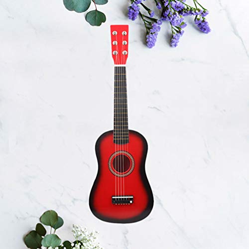 Supvox Acoustic Guitar 23 Inches Mini Guitar For Children Music Lover Guitar Learning Starter Christmas Festival Birthday Gifts(Red) #TOP4