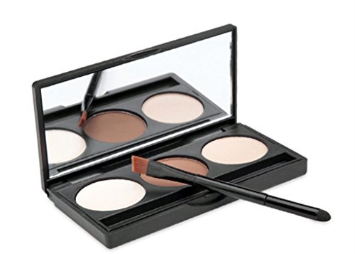 Pure Vie Professional 3 Colors Eyebrow Powder Palette Makeup Contouring Kit for Salon and Daily Use
