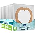 Inspire Sacral Silicone Foam Dressing Large Waterproof Bandages for Wounds, Burns & Bed Sores Safe for Sensitive Skin, Adhesive Pad Sacrum Dressings for Post-Surgery Wound Care (7 x 7 in) (15 Pack)