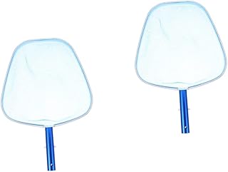 Angoily 2 Pçs Rede De Piscina De Folha Skimmer Rede De Colher Para Crianças Skimmer De Folha Com Rede De Pesca De Vara Para Crianças Acessórios De Bilhar Limpador De Serviço Pesado Rede