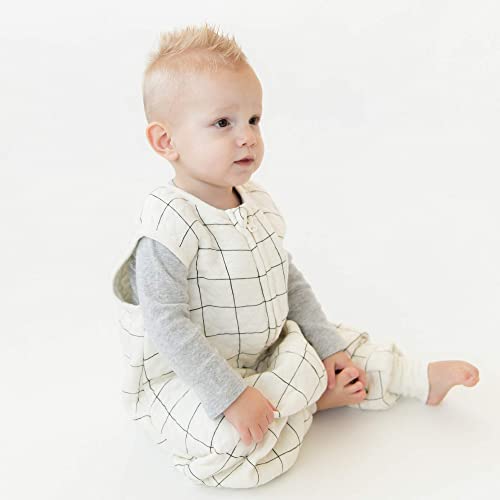 Tealbee Dreamsuit - Toddler Sleep Sack With Feet 12-18 Months, 18-24 Months - 0.8 Tog Summer Baby Wearable Blanket For Walkers - Bamboo, Organic Cotton Sleep Bag (12M-2T) - Checkered #TOP5