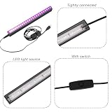 lvifloae Pasek świetlny LED, 5 V USB Blacklight Strip Light Fluorescencyjny Gobelin Farba do ciała