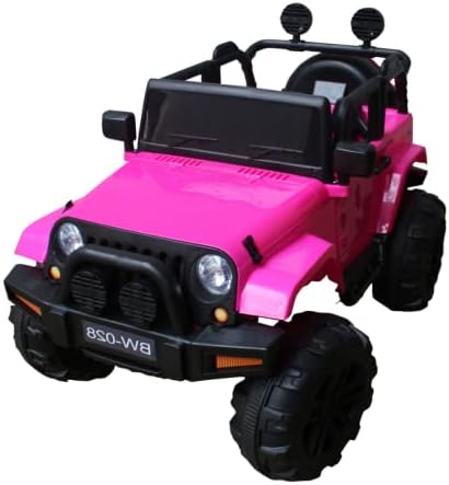 Mini Carro Elétrico Infantil Jipe com Controle Remoto Rosa, Impor...