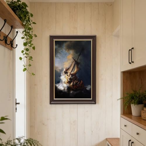 Christ dans la tempête impression sur toile WCYB 40cm tableau déco - 6