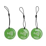 Hamwesh Breloczek NFC, 10 szt. Wodoodporny Programowalny Brelok NFC z możliwością Wielokrotnego Zapisu, 10 szt. 13,56 MHz, Chip NTAG213 144 Bajty Pamięci z Trybem Tylko do Odczytu dla Inteligentnych