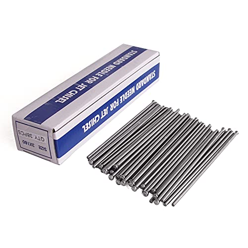 SWANSOFT 5Inch Descaling Needles, Manganese Steel Replacement Needles, 38Pcs Replacement Needle Set for Needle Scaler