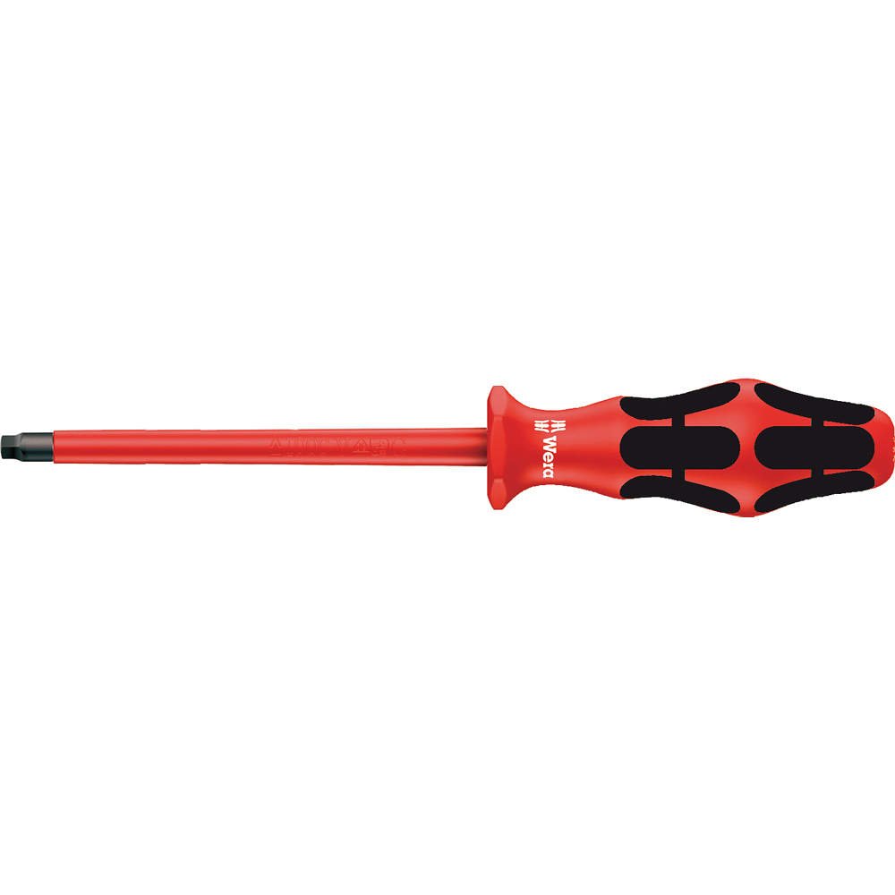 Wera 168i #3 x 6in Kraftform Plus square insulated screwdriver, #3 x 6 in.